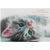 Альбом для рисования Listoff, "Пушистые лапки", А4, 20 листов, на склейке