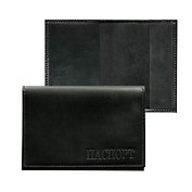 Обложка для паспорта кожа, гладкая, 100х135, в асс. 7-876