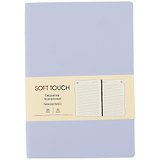 Ежедневник недат. А5 136л "SOFT TOUCH" нежный лавандовый, интегр.обл., иск.кожа, тонир.блок, скругл.углы, цв.торец, ляссе
