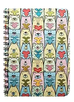 Записная книжка А6 80л кл. "Мишки с сердцем" спираль, Kairui