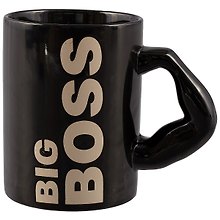 Кружка керамическая "Big boss", черная, 500 мл