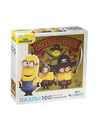 Паззл Оригами 100эл 22*22см Серия Minions 01790