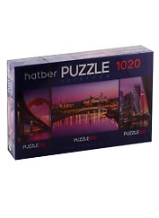 Пазл HATBER Premium 260+500+260 элементов TRIPTYCH 3 картинки в 1 коробке-Огни города