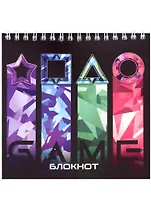 Блокнот 140*140мм 60л кл. "ЯРКАЯ ГЕОМЕТРИЯ" гребень, сплошн.глянц.УФ-лак, офсет 65г/м2