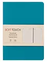 Ежедневник недат. А6+ 136л "SOFT TOUCH" бирюзовый, интегр.переплет, иск.кожа, тонир.блок, скругл.углы, запечат.торец, ляссе, инд.уп