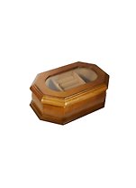 Шкатулка для украшений с прозрачным окном (20х13х7) (255-053)