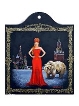 Подставка под горячее Светлана Прекрасная Русская Красавица (16х19) (керамика, пробка) Gift'n'Home, Италия (W20 - Beauty)