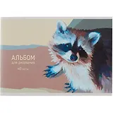 Альбом для рисования Listoff, "Енотик", А4, 40 листов, на скрепке