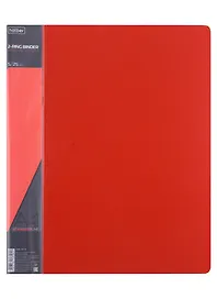 Папка на 2 кольцах «Standard», 25 мм, А4, пластик 0.7 мм, красная, Hatber