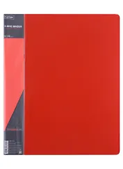 Папка 2кольца А4 25мм, пластик 0,7мм, красная 