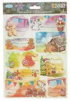 Наклейки с блестками "Пряничные человечки", 10 шт. -Тайвань: (Decola). GTW-1006 384362