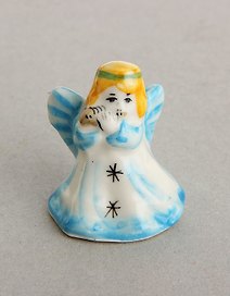 Ангел девочка гжель цветной (5см) (1304001)