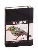 Скетчбук 13*21 80л "Sakura" черный, 140г/м2, тв.обл., Sakura