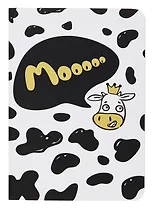 Записная книжка А7 30 листов в клетку, "Коровка", сшивка