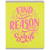 Тетрадь в клетку Listoff, "Будь позитивным!", 48 листов, в ассортименте