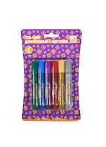 Гель-клей декор. с блестками (FD020100) (C27236) (6 цв.х10,5мл) (Fancy Creative) (3+) (блистер)