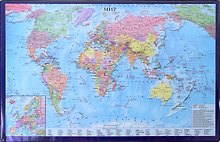 Подкладка для письма «Карта мира» А2, OfficeSpace