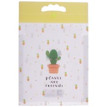 Папка -портфель пластиковый на кнопке «Plants are friends» А4, 6 отделений, вертикальная, в ассортименте