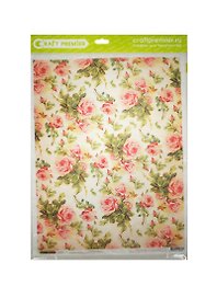 Рисовая бумага для декупажа Шебби розы 28,2х38,4см, 25г/м, CP06327