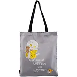 Сумка-шоппер Басик Это не авоська это шоппер серая текстиль 40см.*32см.