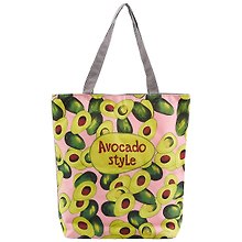 Сумка на молнии Avocado style (38х35) (текстиль, флис)
