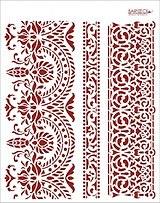 Трафарет пластиковый многоразовый Кружевные бордюры (20х25) (К-05)