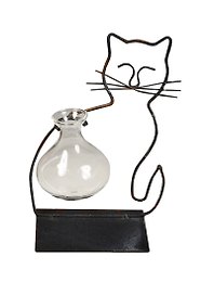 Декоративное изделие Кошка с вазочкой (12х7х18,5см) (222-170)