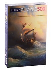 Пазл HATBER Premium 500 эл. 340х460мм.Парусник на волнах