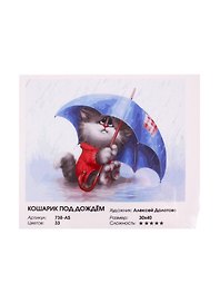Набор для творчества, Белоснежка Картина по номерам 30*40см. Кошарик под дождём (738-AS )