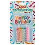 Набор свечей для торта с табличкой Happy Birthday (20шт) (6см)