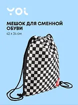 Сумка-мешок Yoi, "Клетка черно-белая"