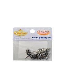 Фурнитура металл подвеска Стрекоза серебро (00009360) (10шт) (28х21х3мм) (10г) (упаковка)