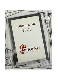 Фоторамка из стекла для фото 10х15 прозрачная Капли (35734)