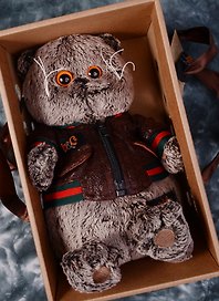 Мягкая игрушка Басик в кожаной куртке (22 см) (Ks22-059)