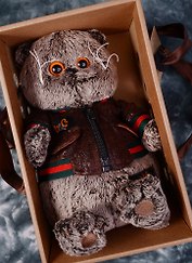 Мягкая игрушка Басик в кожаной куртке (22 см) (Ks22-059)