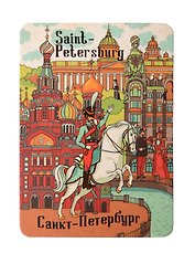 Сувенир МАГНИТИК Магнит Санкт-Петербург: «Спас-на-Крови» 68*95мм