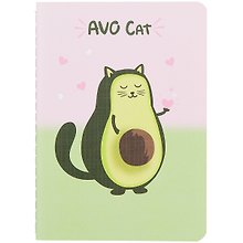 Записная книжка «Avo cat» А6, 32 листа в клетку, сшивка