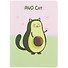 Записная книжка А6 32л кл. "Avo cat", тонир. внутр. блок, сшивка - 0
