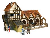 3D конструктор «Средневековый город Конюшня», Умная Бумага