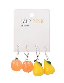 Набор серег `LADY PINK` FRUITS 2 пары (225137)