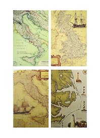 Записная книжка «Старые карты» А6+, 192 листа, Haich, в ассортименте