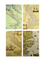 Записная книжка «Старые карты» А6+, 192 листа, Haich, в ассортименте