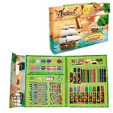 Набор для дет.творч. 67 предметов "В поисках сокровищ" (фломастеры 12цв, карандаши 12цв, воск.мелки 12цв, краски 12цв, палитра, кисть, клей, ластик, точилка, линейка), к/к, инд.уп., Unnika