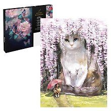Картина-раскраска по номерам «Кот в сакуре», 30 х 40 см, Феникс+