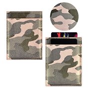 Чехол для пластиковых карт 1отд. "КАМУФЛЯЖ ХАКИ МЕТАЛЛИК" 105*78, 2 доп.кармана