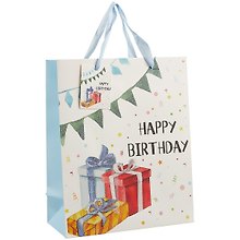 Пакет А4 32*26*10 "Birthday Party" нейтр., бум.мат.ламинат