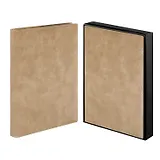 Ежедневник недат. А5+ 160л "Фланстер" бежевый, мягк.переплёт, иск.кожа, ляссе, подар.карт.коробка с ПВХ-крышкой