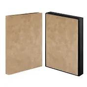 Ежедневник недат. А5+ 160л "Фланстер" бежевый, мягк.переплёт, иск.кожа, ляссе, подар.карт.коробка с ПВХ-крышкой