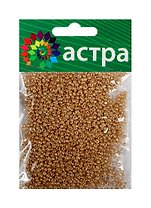 Набор д/творчества АСТРА Бисер 11/0 20гр 1106 т.золотой/глянц.покрытие