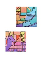 Салфетки д/декупажа двухслойные абстракция (351) (2 вида) (33*33) (упаковка)